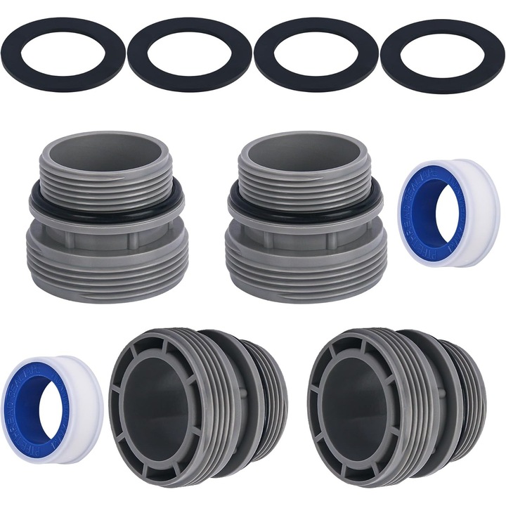 Medence tömlő átalakító adapter készlet Intex, Hayward, Coleman medence szűrőszivattyúkhoz, 40 mm-es 1 1/2 hüvelykes adapter, föld feletti medence tömlő csatlakozó - 4 darabos csomag