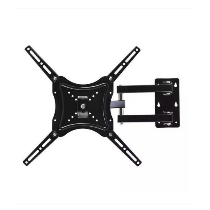 Suport TV de perete HDL-117B-2, Doua brate, Reglabil, 14-55, Negru