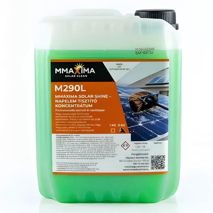 M290L Mmaxima Solar Cleaner – Napelem tisztító koncentrátum, 5 kg (professzionális napelem tisztító folyadék)