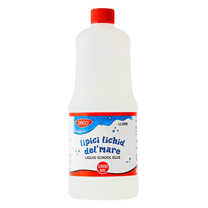 Lipici Lichid Scolar, Uscare Rapida, 1000 ml, Ideal pentru Hartie si Carton DACO sku28