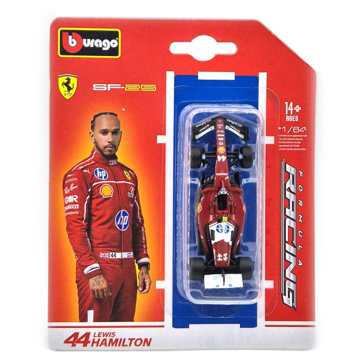 Ferrari SF-25 Team Scuderia F1 #44 (2025) - Lewis Hamilton - Bburago - 1:64
