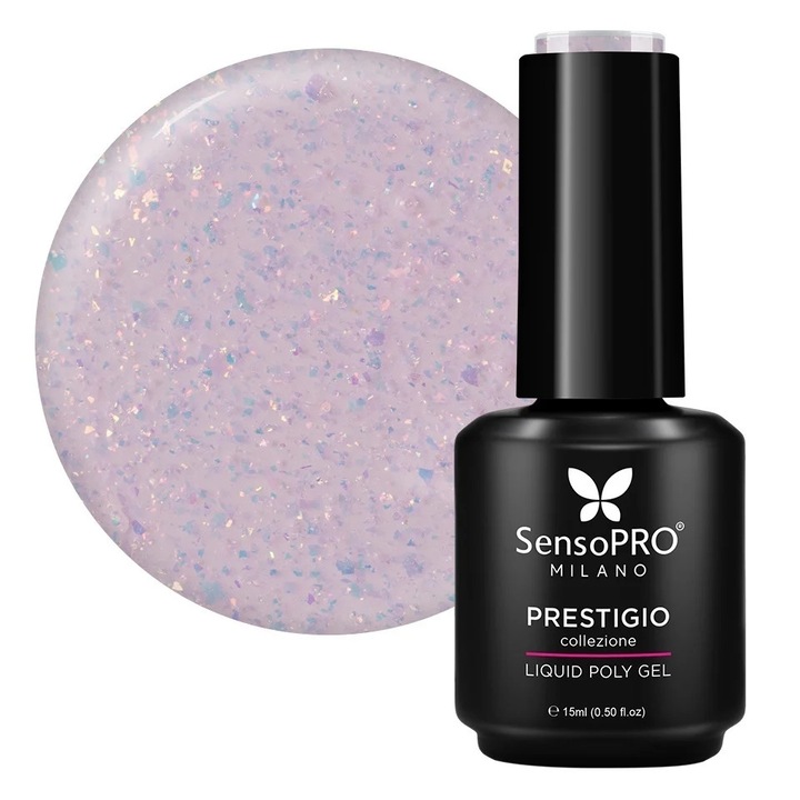 Polygel Lichid SensoPRO Milano PRESTIGIO, Rose Radiance, 15ml