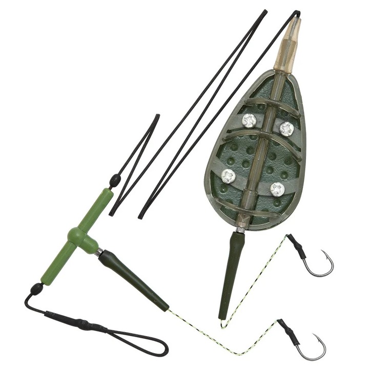 Montura Feeder Turtle, cu 2 ace/carlige 30g