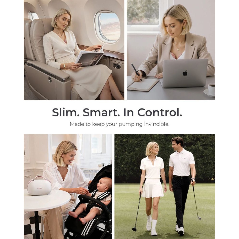Pompa de san Momcozy Hands-free dubla Air 1 Ultra-Slim - eMAG.ro
