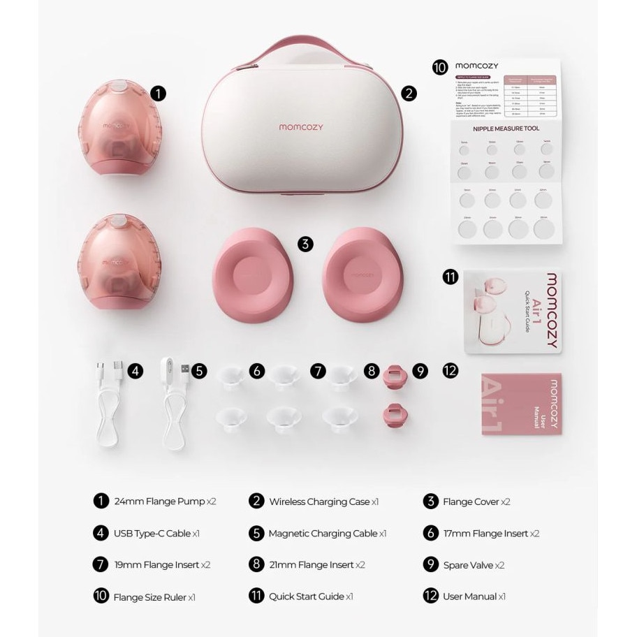 Pompa de san Momcozy Hands-free dubla Air 1 Ultra-Slim - eMAG.ro