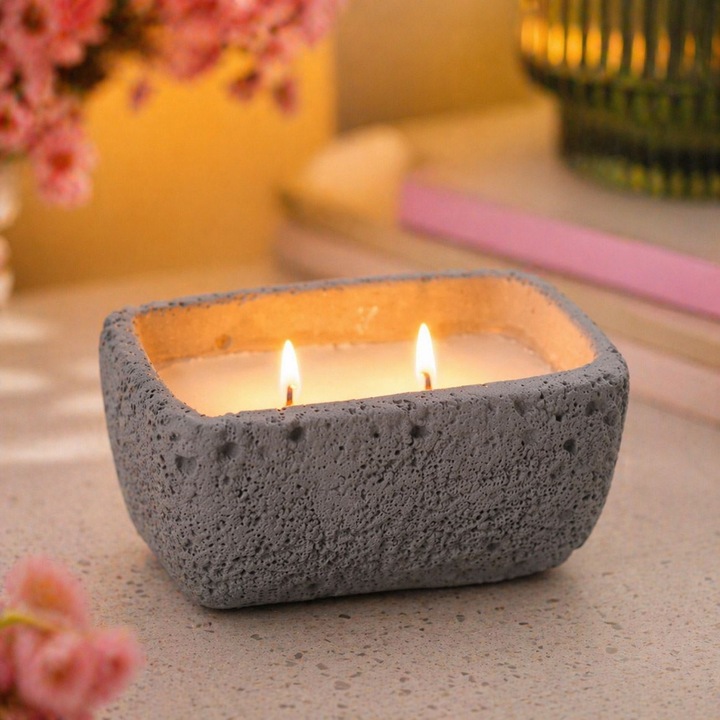 Lumanare Citronella in Ghiveci de Ciment 500g