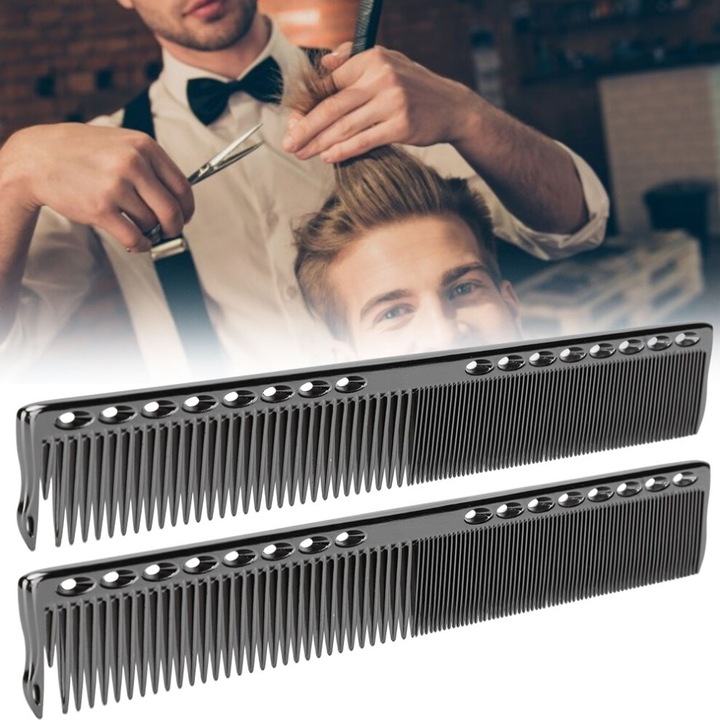 Piepteni taiere par 2 buc inox negri ergonomici