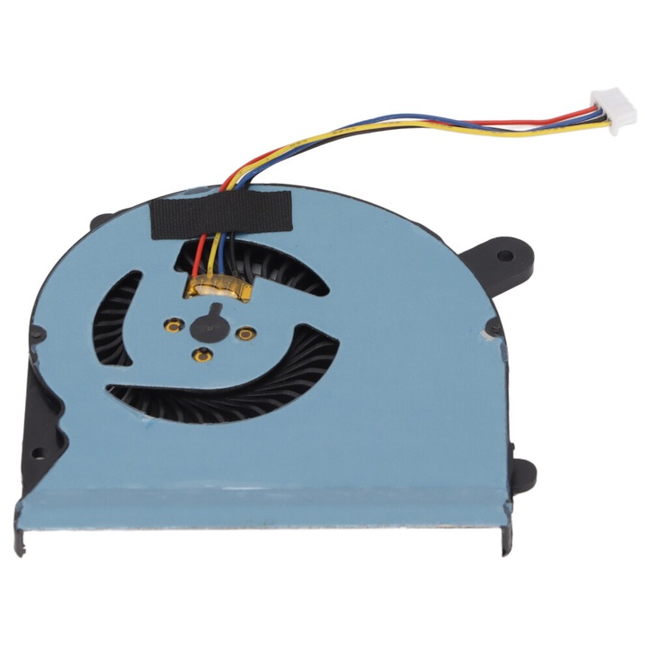 Laptop hűtőventilátor/cooler, kompatibilis ASUS F402C/F502C/S300/S300C/S300CA/S400, 4 tűs csatlakozó DC 5V, alumínium ötvözet, Kék, 1 db