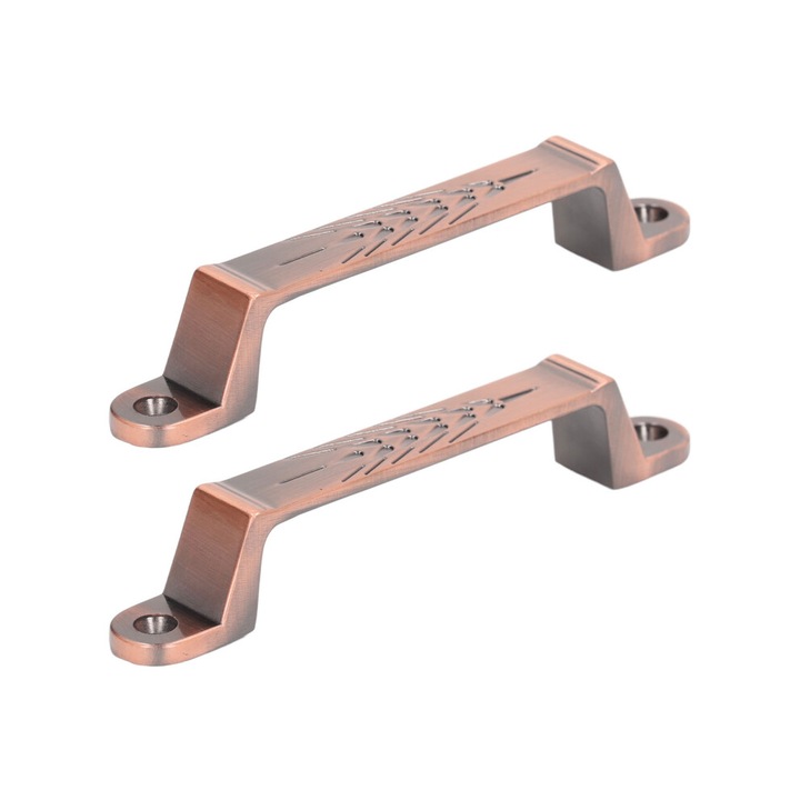 Manere usa glisanta aluminiu, rustic, 6mm grosime, negru, 130g
