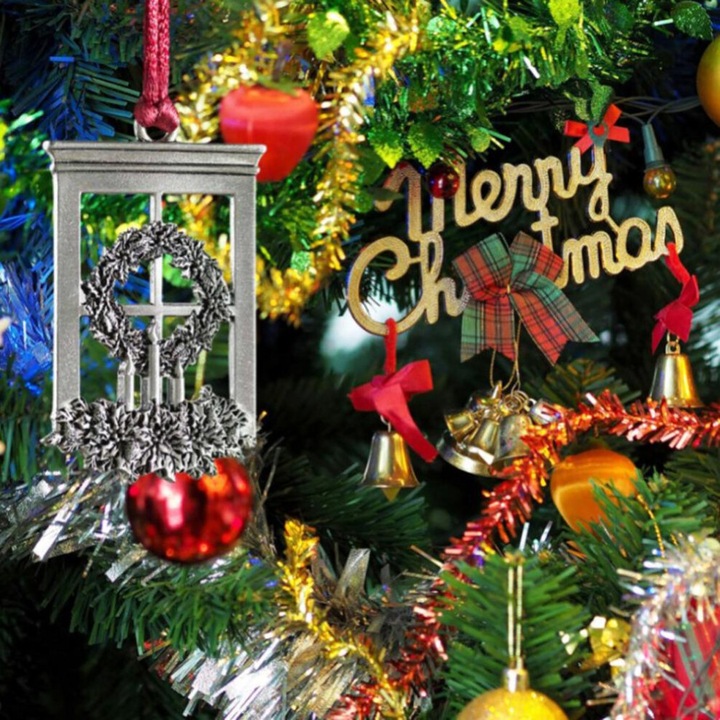 Decoratiuni Craciun metalice, set, diverse dimensiuni, argintiu