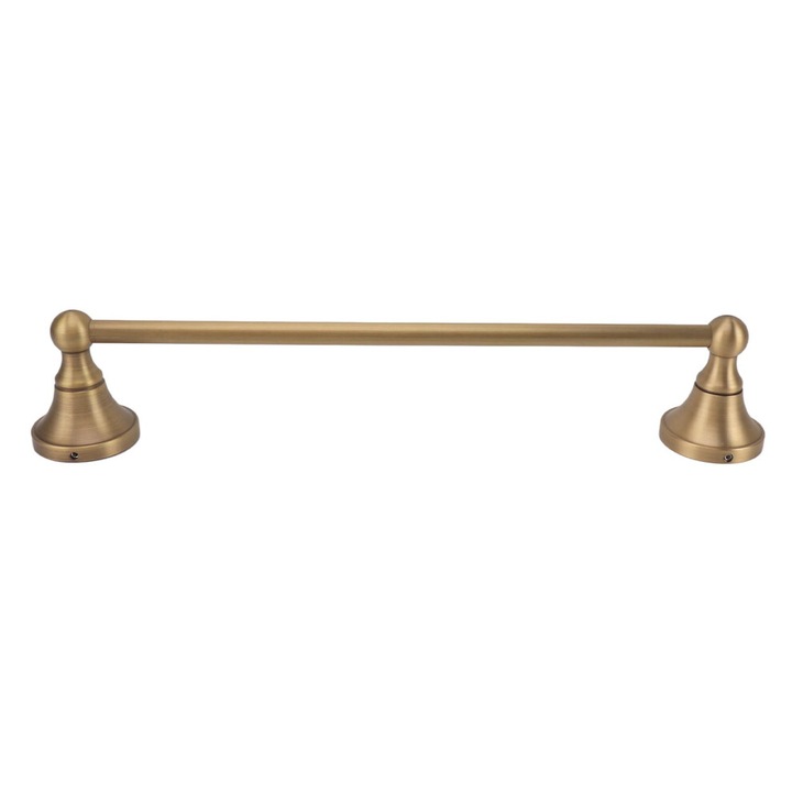 Bara prosop/suport prosop European Retro, montaj pe perete, din cupru durabil, rezistent la coroziune, bara simpla, cupru, 39.6 cm (15.6 in)