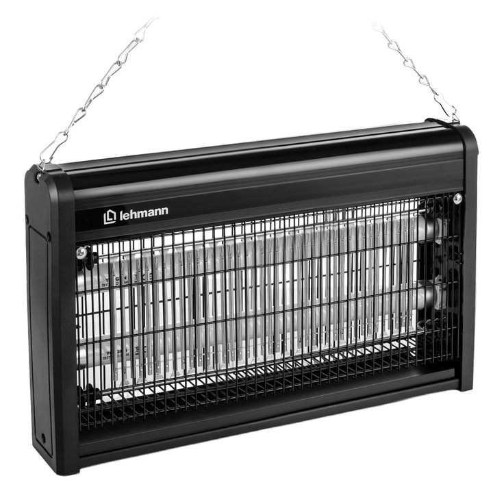 Lehmann KOMARNIK 20RC rovarirtó lámpa, 20 W, LED, távirányítóval, 150 m² hatótáv, csendes működés, falra szerelhető vagy állítható, fekete