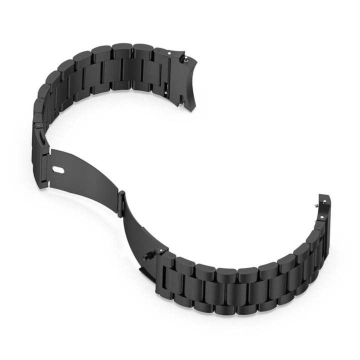 Curea/bratara pentru ceas, otel inoxidabil solid, compatibil Samsung Galaxy Watch5, reglabil, Negru