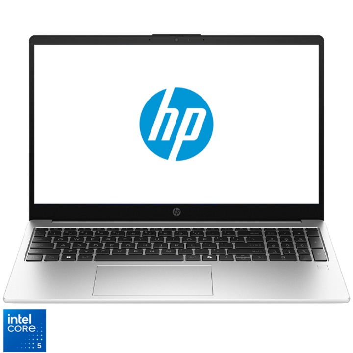 Laptop HP 250R G10 cu procesor Intel® Core™ 5 120U pana la 5.00 GHz, 15.6" Full HD, IPS, 16GB RAM, 512GB SSD, Intel Graphics, Free DOS, Turbo Silver