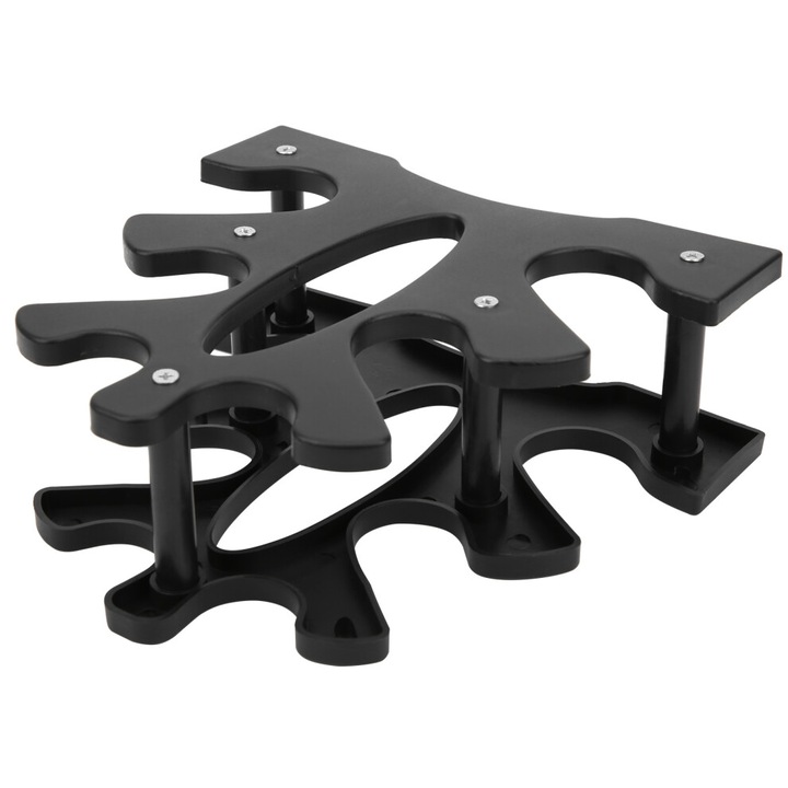 Suport gantere 3 niveluri, negru, 20kg, compact