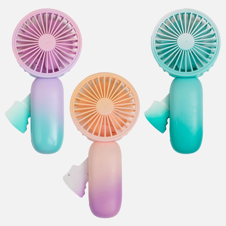 Többszínű Átmenetes Kézi Ventilátor 16cm