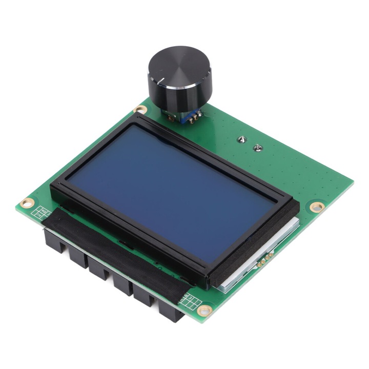LCD 12864 kijelző 3D nyomtatóhoz, vezérlőpanel, kompatibilis CR-10/CR-10S/Ender 3/Ender 3 Pro, RAMPS 1.4 támogatással, forgatógombbal és kábellel, zöld, 1 db