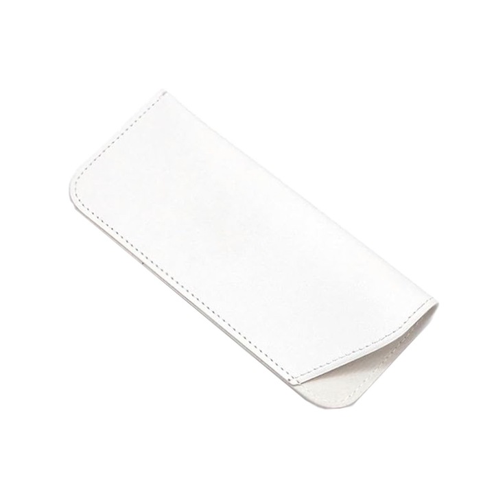 Toc Ochelari Comari® LensGuard Soft, Piele Poliuretanica, Anti-zgarieturi, Universal, 17.5x7.5cm, Alb