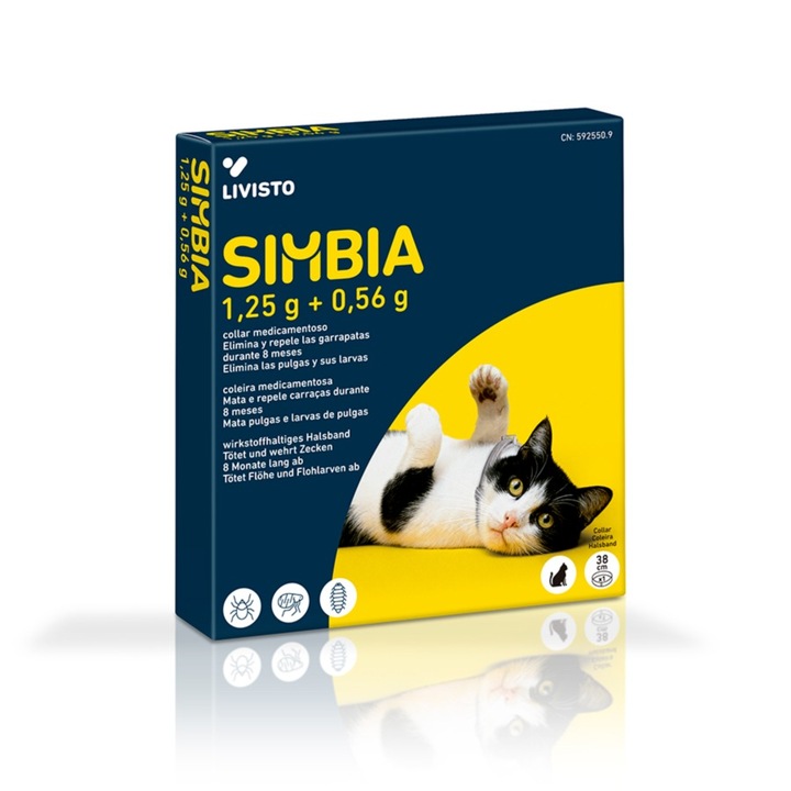 Simbia - zgarda antiparazitara pentru pisici, 1 buc
