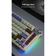 Клавиатура Aula геймърска механична клавиатура Wireless Gaming Mechanical Keyboard AU75 - Bloomfield Switch [Linear] (English US), Turmeric yellow AU75-BS-YELLOW