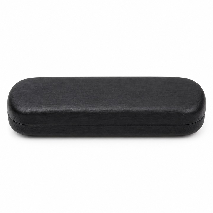 Toc Dur Pentru Ochelari De Citit Negru Din PVC Interior Moale Forma Dreptunghiulara Protectie Rame Lentile Shopiens®