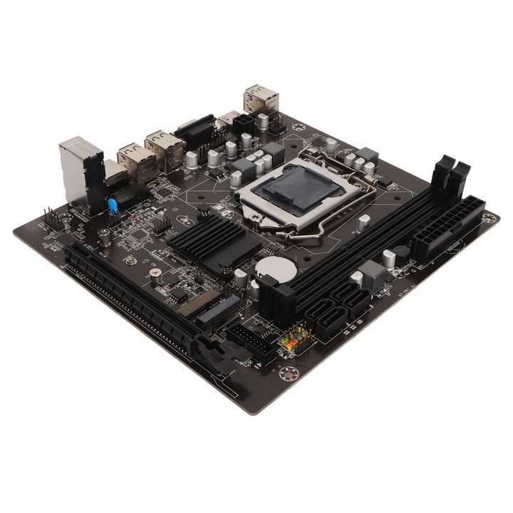 Мини ITX дънна платка LGA1155, DDR3 16GB, VGA HDMI, M.2, черна