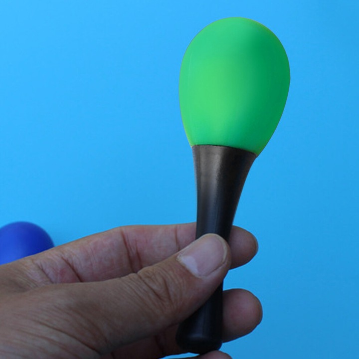 Gyermek maracas, zenei játék, műanyag, zöld, kézi