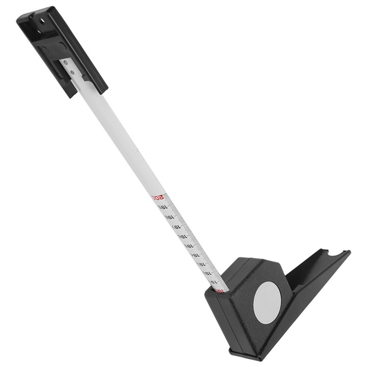 Ruleta retractabila pentru masurarea inaltimii 2m negru