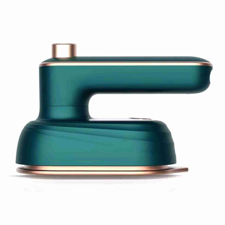 Fier de calcat portabil/steamer, abur si uscat, 38W, rezervor 50ml, pliabil, verde, 12.8cm