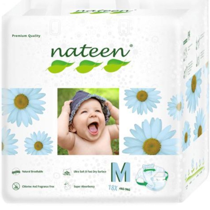 Nateen környezetbarát pelenka, No.3, 4-9 kg, 18 db