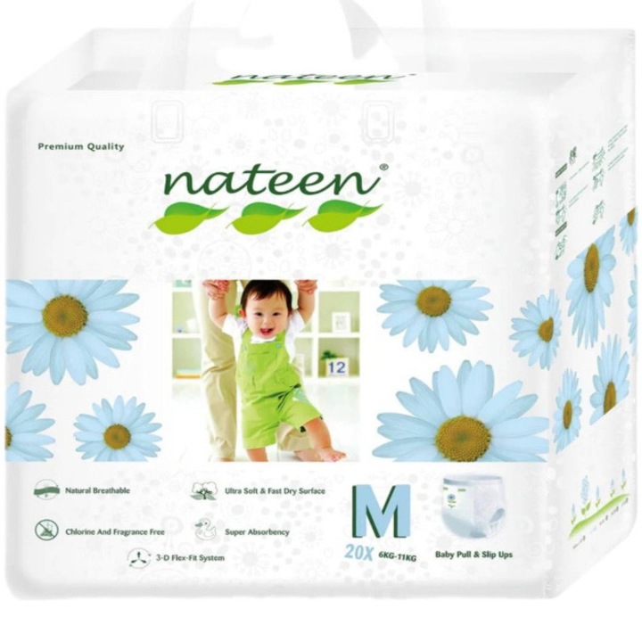 Scutece pants eco-friendly Nateen Nr.3. 6-11 kg. 20 buc