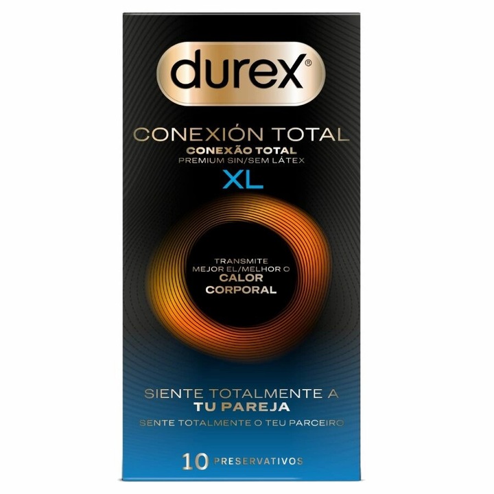 Prezervative Durex Total Connection XL, ultra subtiri, fara latex, 10 buc, 61x190mm
