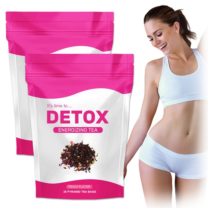 56 darab méregtelenítő tea, fogyókúrás tea, testformáló gyógytea, 56 napos természetes tea oolong teával, őszibarack gyümölcskivonattal, tealevél kivonattal, gyengéd méregtelenítés