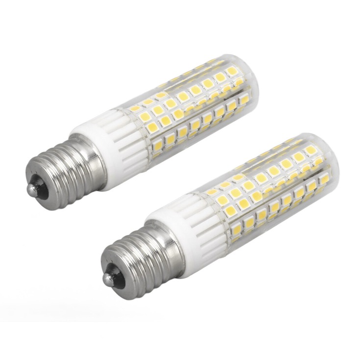 Set 2 becuri LED E17 80x20mm alb rece 100-240V pentru cuptor cu microunde