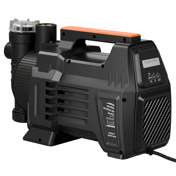 Felületi szivattyú, 1300 W, 4800 l/h, intelligens elektronikus vezérlés, LCD kijelző Auto/Időzítő/Mindig bekapcsolt üzemmódokkal