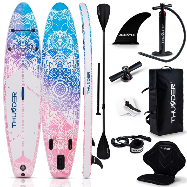 Set cu placa gonflabila Sup, Thunder, AURORA, 350 x 81 x 15 cm, pana la 150 Kg