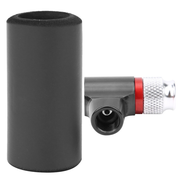 CO2 mini pumpa kerékpárgumikhoz, CNC alumíniumból, Presta/Schrader kompatibilis, szivacsos markolattal, 36mm, Többszínű