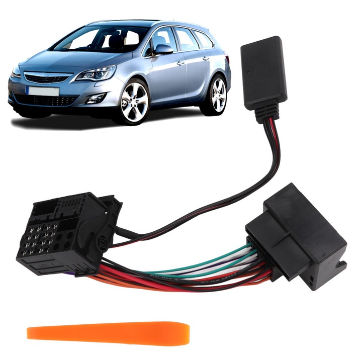 Adaptor audio Bluetooth 5.0 AUX pentru Opel Agila/Antara, compatibil cu CD70/CD30/CDC40/Opera DVD90, plug-and-play, negru, 1 buc