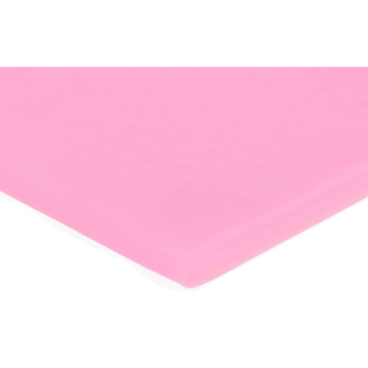 Tüll és Nylon textil anyag, Cukorkarózsaszín, 100% Nylon, 50cm x 165cm