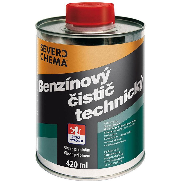 Severochema benzin alapú műszaki tisztítószer 420ml, átlátszó, 8.3x13.1x8.3cm