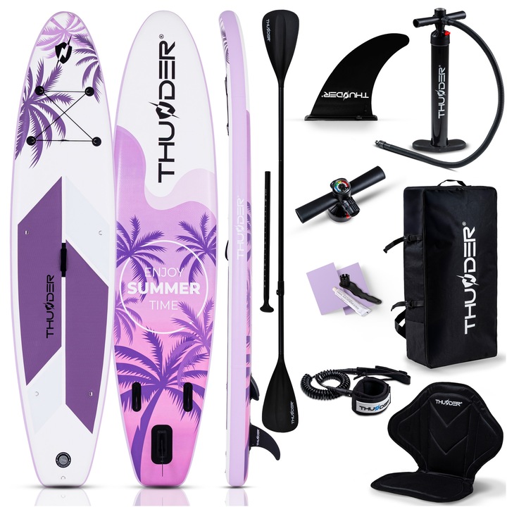 Set cu placa gonflabila Sup, Thunder, SOLA, 350 x 81 x 15 cm, pana la 150 Kg