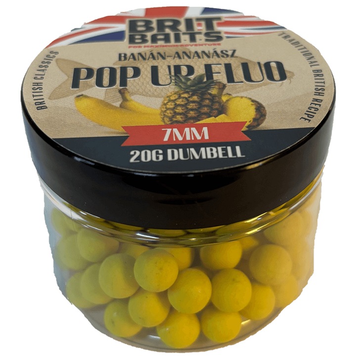 BritBaits Pop Up флуо Банан-Ананас 7 мм