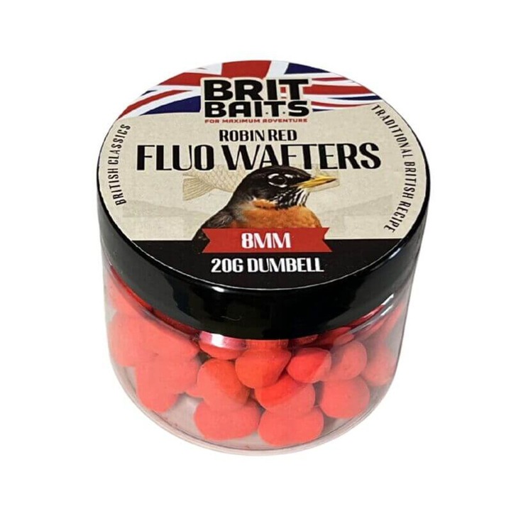BritBaits Флуо Wafters Dumbell Robin Red 8mm
