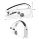 Mini masina de cusut, portabila, Fara fir.Alimentat cu USB/baterie, 5W, 2 viteze, ABS.Impermeabil, fin la atingere, maner antiderapant, usor de utilizat.Reparati haine, manusi, esarfe, perdele, textile etc.Cu clema, rigla de banda, bobine etc.Alb