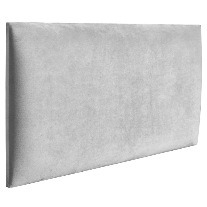 Ravio Velvet 3D falpanel, kárpitozott, Világosszürke, 60x30 cm
