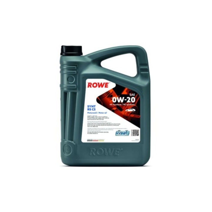 Ulei Motor 0W20 ROWE HIGHTEC SYNT RS C5 5L – ACEA C5, API SP, Fuel Economy Premium