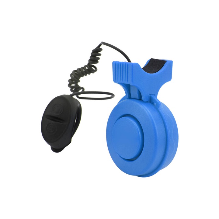 USB-ről tölthető kerékpár csengő, kék, 120dB, 280mAh, vízálló, 5x3cm