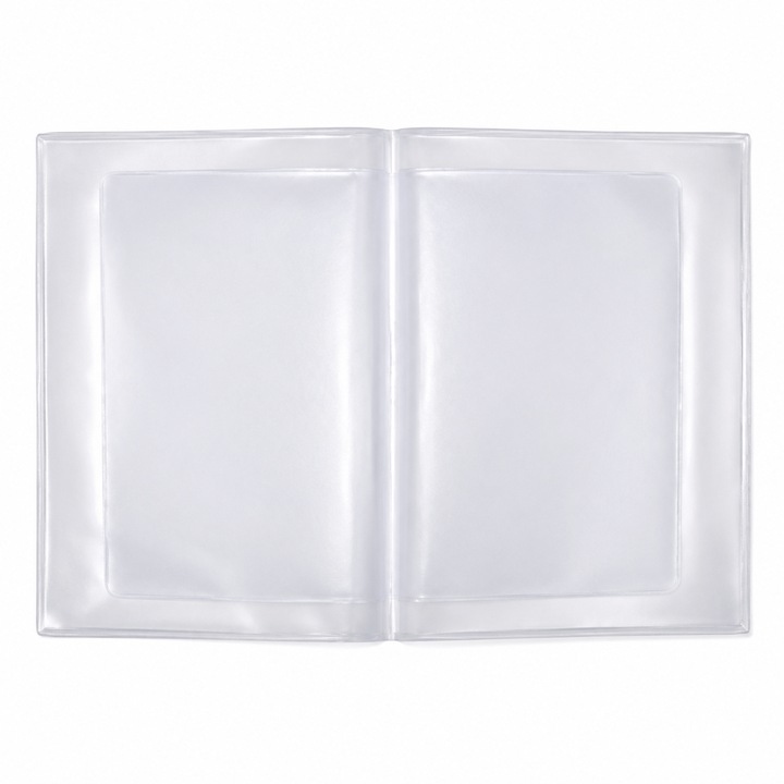 Coperta transparenta pentru documente, 4 pagini, 164x112 mm, 150 microni, protectie PVC pentru acte, legitimatii, carduri si documente personale
