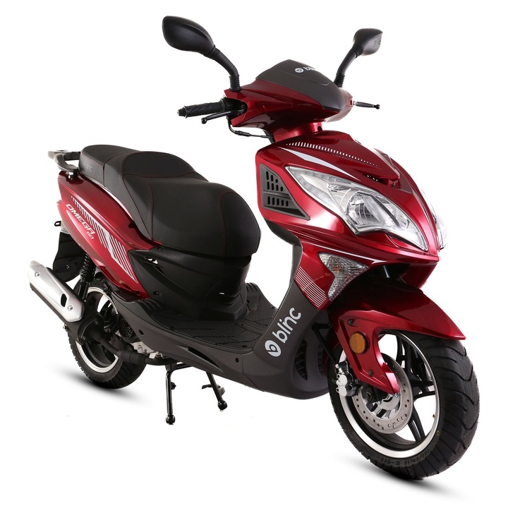 Scuter Blinc Omega 50cc, culoare negru/rosu