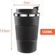 Cana termos neagra, 380 ml, inox 304, etansa